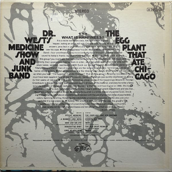 DR. WEST'S MEDICINE SHOW AND JUNK BAND - The Eggplant That Ate Chicago - Image 2