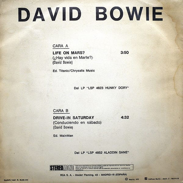 DAVID BOWIE - Life On Mars? (PROMO) - Image 2