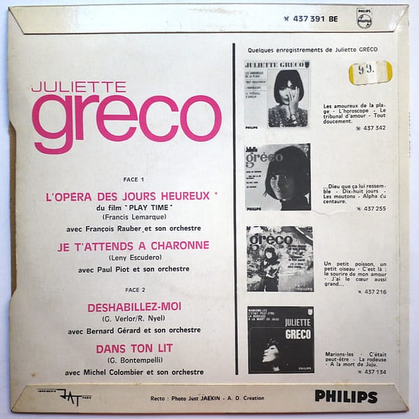 JULIETTE GRECO - L'opéra Des Jours - Image 2
