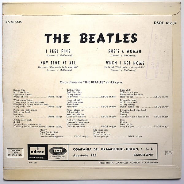 BEATLES - I Feel Fine - Image 2