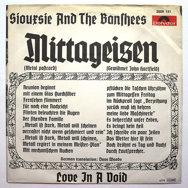 SIOUXSIE AND THE BANSHEES - Mittageisen - Image 2
