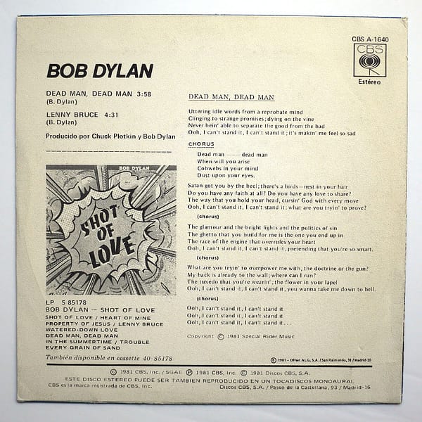 BOB DYLAN - Dead Man, Dead Man (PROMO) - Image 2