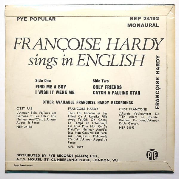 FRANCOISE HARDY - Françoise Hardy Sings In English - Image 2