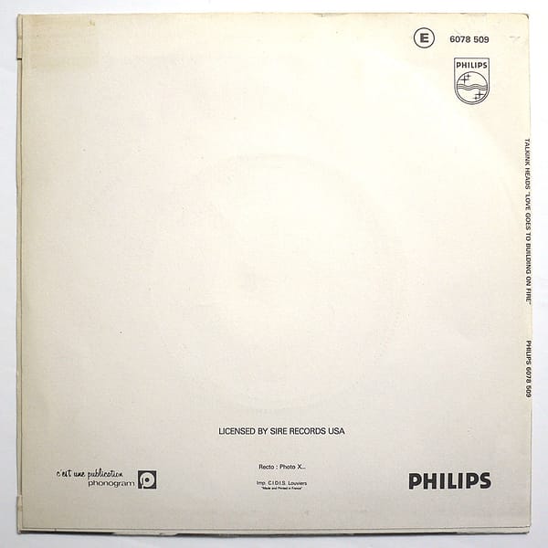 TALKING HEADS - Love Goes To Building On Fire - Image 2