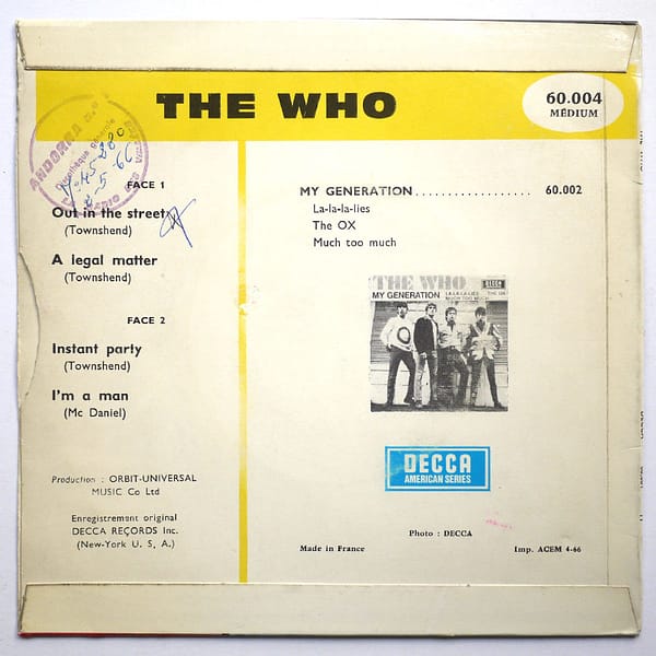 THE WHO - Out In The Street - Image 2