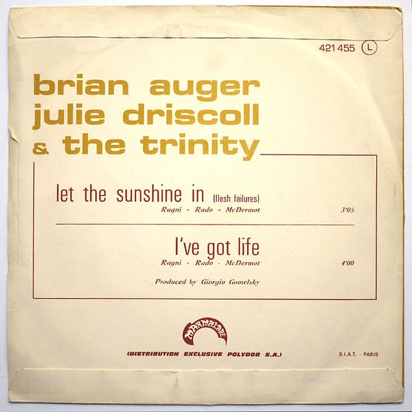 BRIAN AUGER, JULIE DRISCOLL & THE TRINITY - Let The Sunshine In - Image 2