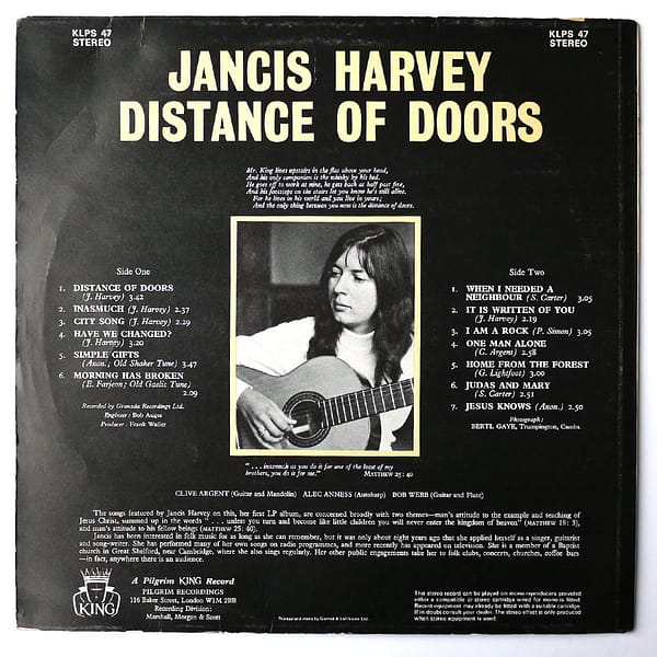 JANCIS HARVEY – Distance Of Doors - Image 2