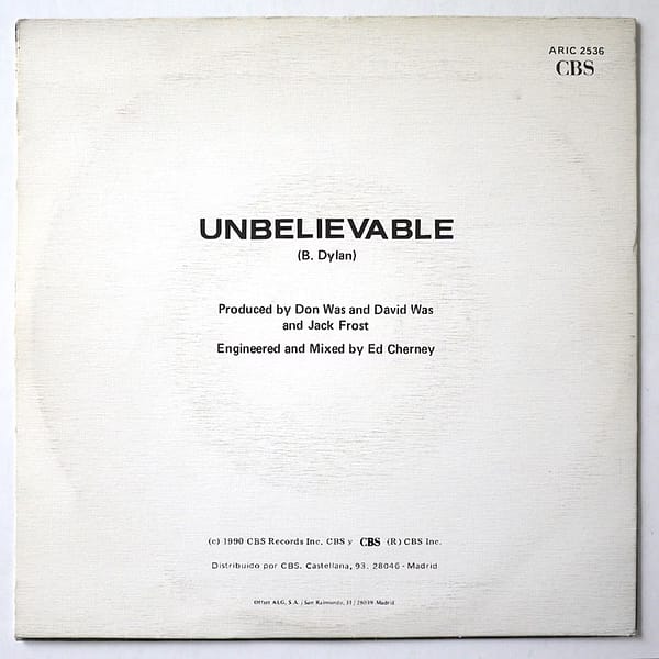 BOB DYLAN - Unbelievable (PROMO) - Image 2