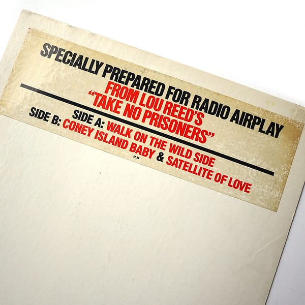 LOU REED - Walk On The Wild Side (PROMO ONLY) - Image 2