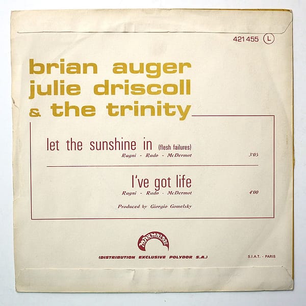 BRIAN AUGER, JULIE DRISCOLL & THE TRINITY -  Let The Sunshine In - Image 2
