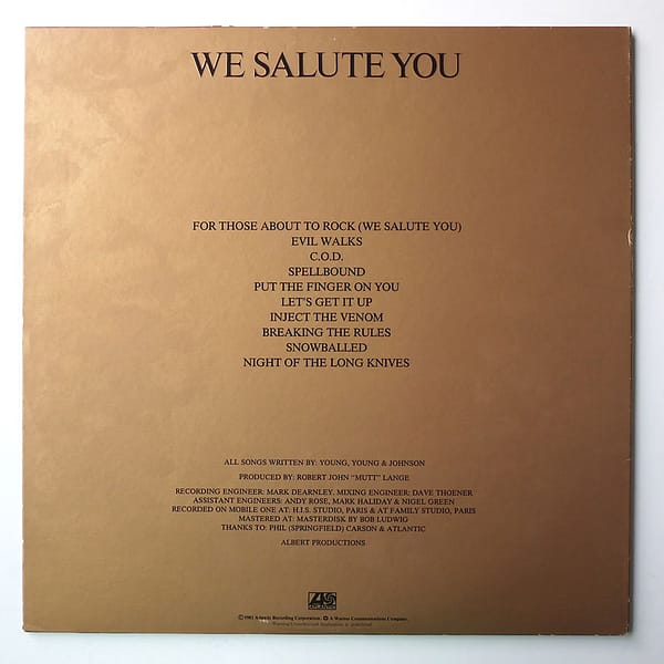 AC/DC -  For Those About To Rock (We Salute You) - Image 2