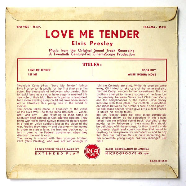 ELVIS PRESLEY - Love Me Tender - Image 2