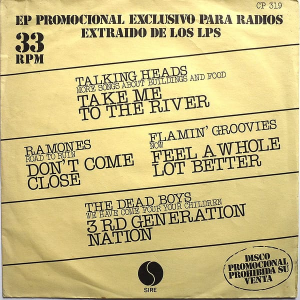 RAMONES - Don’t Come Close (PROMO ONLY)