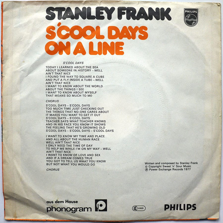 STANLEY FRANK - S'cool Days - Image 2