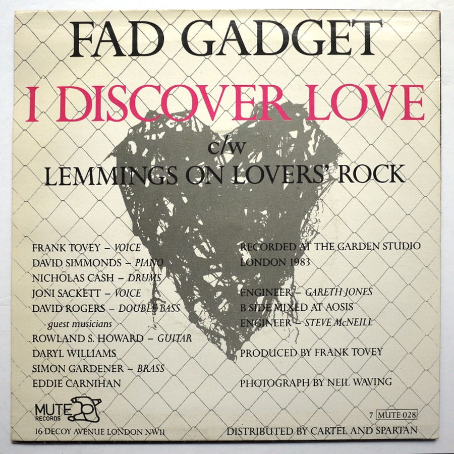 FAD GADGET - I Discover Love - Image 2