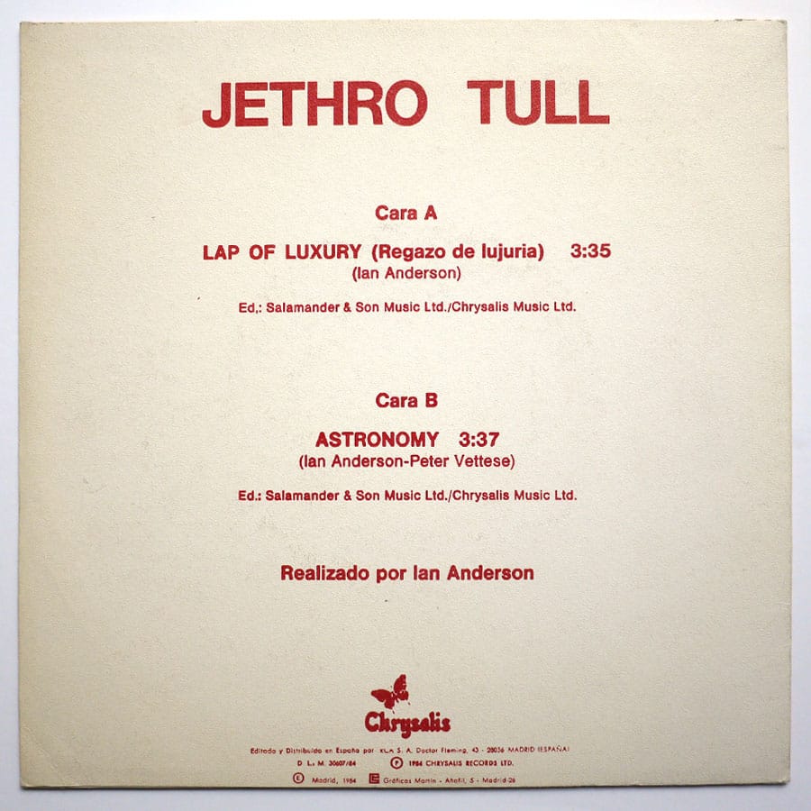 JETHRO TULL - Lap Of Luxury (PROMO) - Image 2