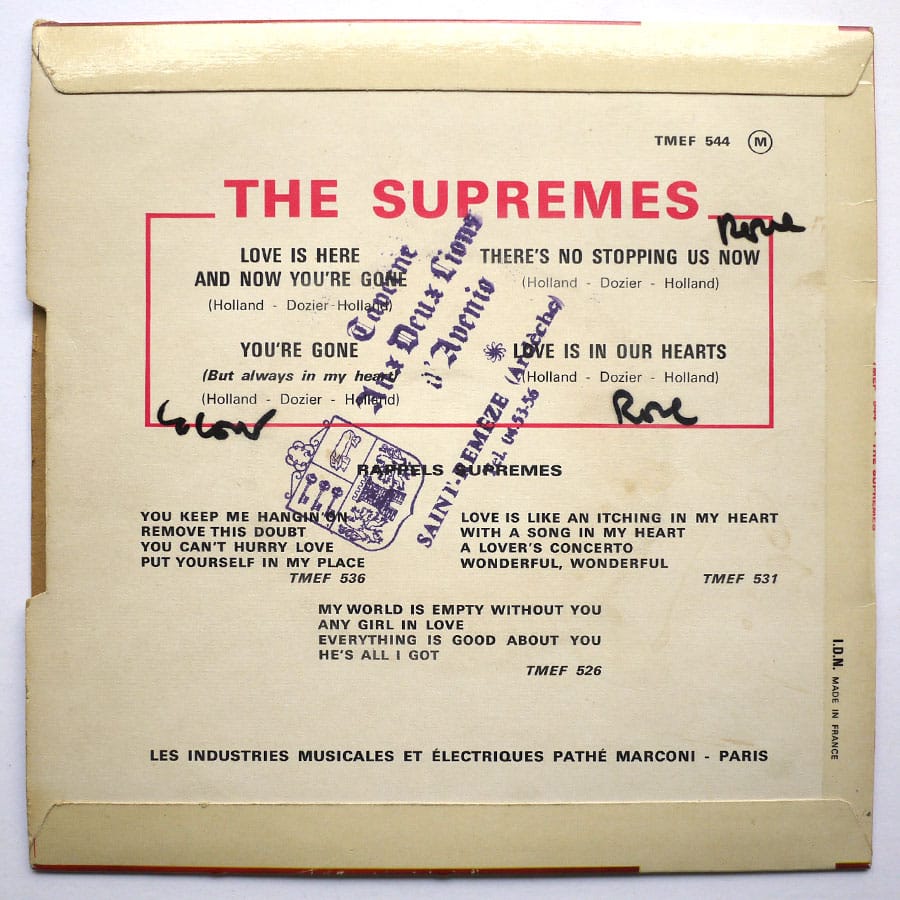 SUPREMES - Love Is Here And Now You're Gone - Image 2