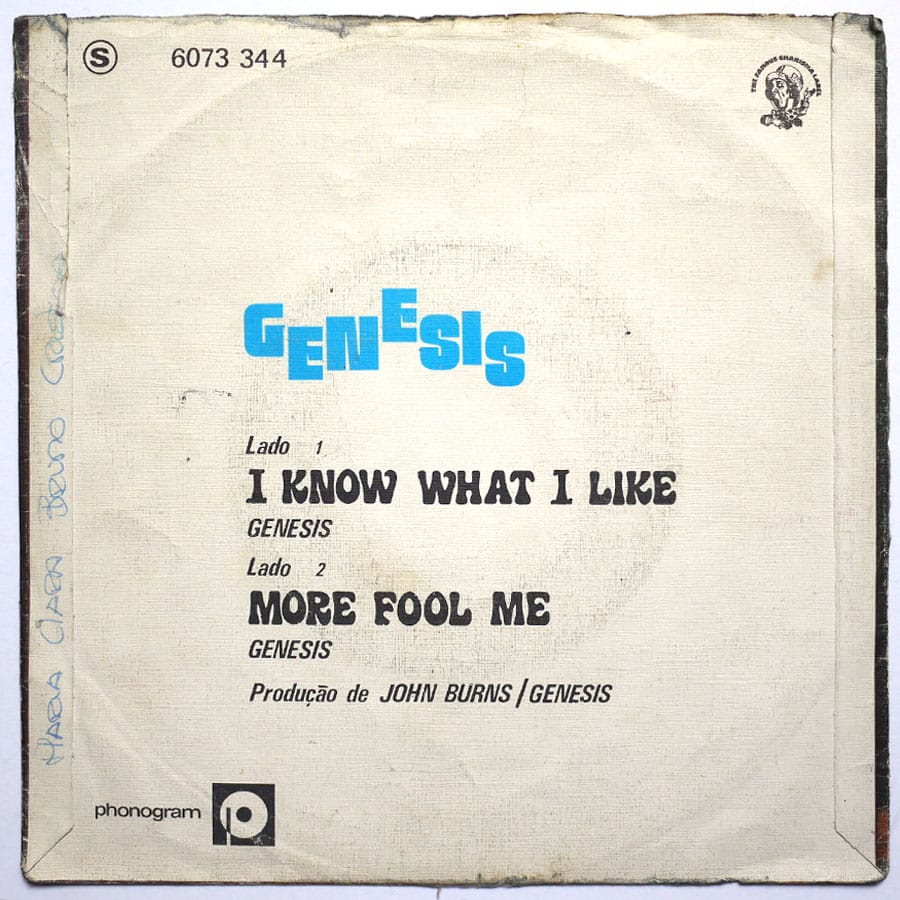 GENESIS - I Know What I Like - Image 2
