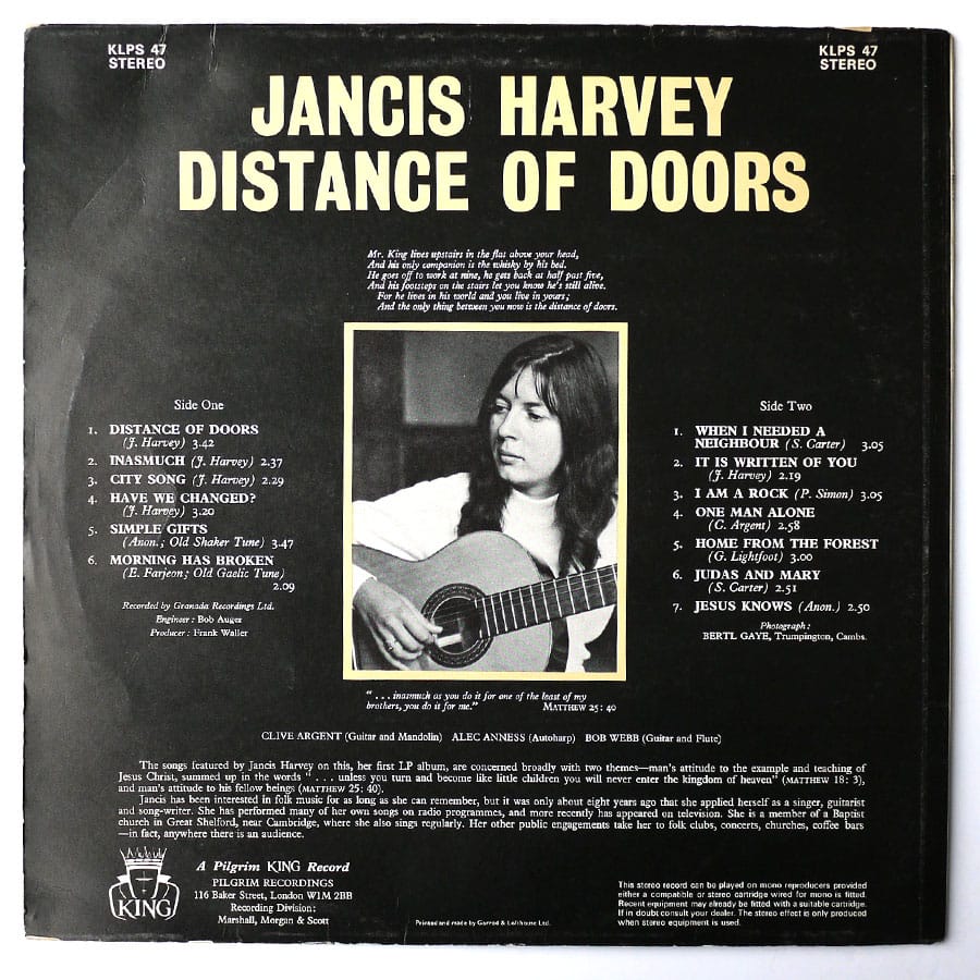 JANCIS HARVEY – Distance Of Doors - Image 2