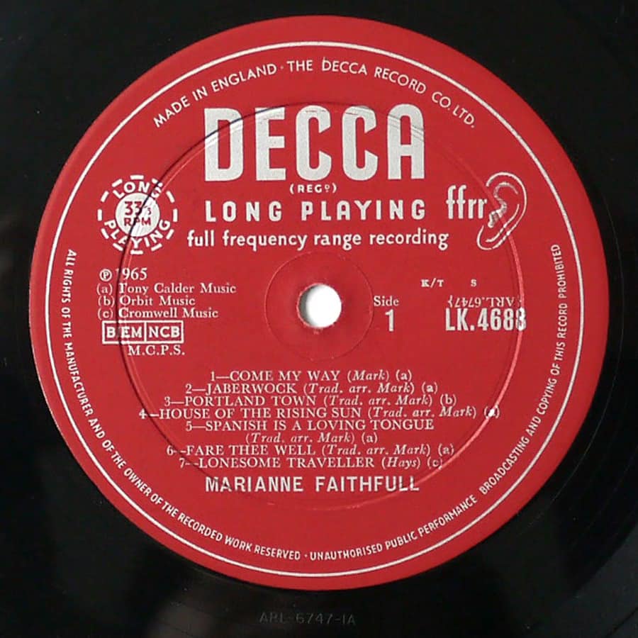 MARIANNE FAITHFULL – Come My Way - Image 8