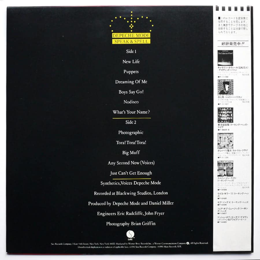 DEPECHE MODE - Speak & Spell - Image 3