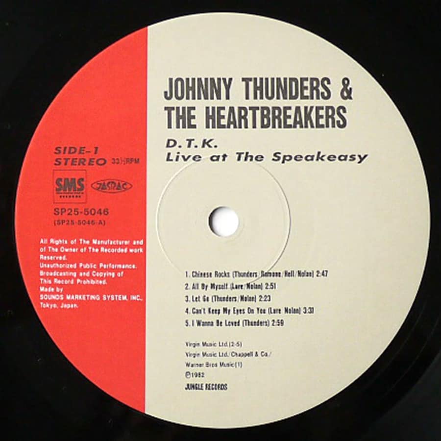 JOHNNY THUNDERS & THE HEARTBREAKERS - D.T.K. - Image 5