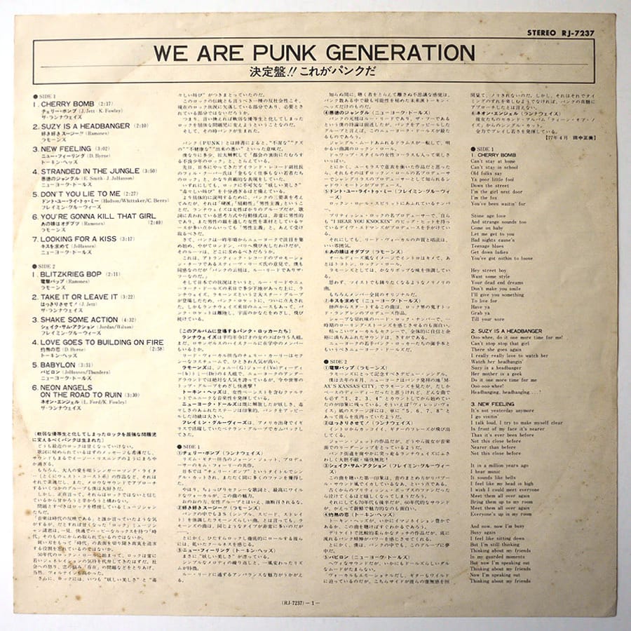 VARIOUS - We Are Punk Generation - Image 4