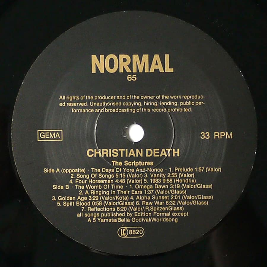 CHRISTIAN DEATH - The Scriptures - Image 4