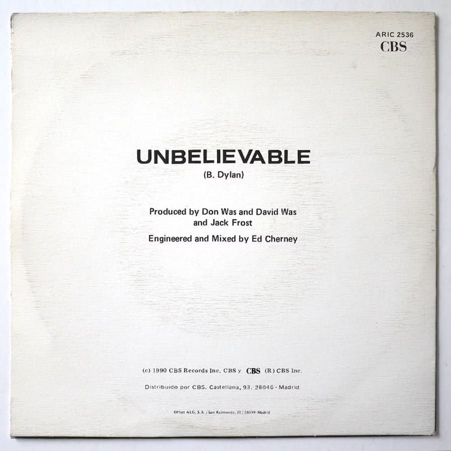 BOB DYLAN - Unbelievable (PROMO) - Image 2