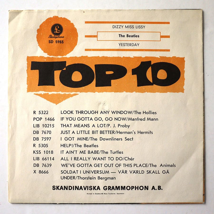 BEATLES - Dizzy Miss Lizzy - Image 2