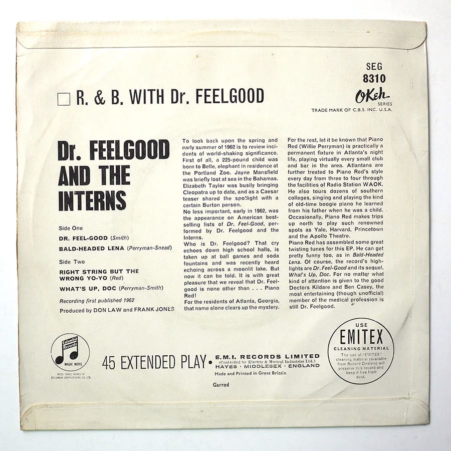 DR. FEELGOOD & THE INTERNES - R & B with Dr Feelgood - Image 2