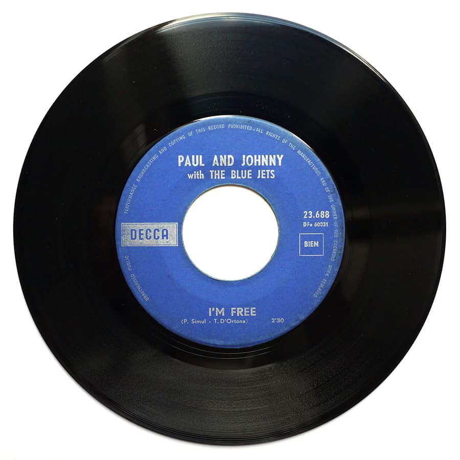 PAUL AND JOHNNY WITH THE BLUE JETS - I'm Free - Image 2