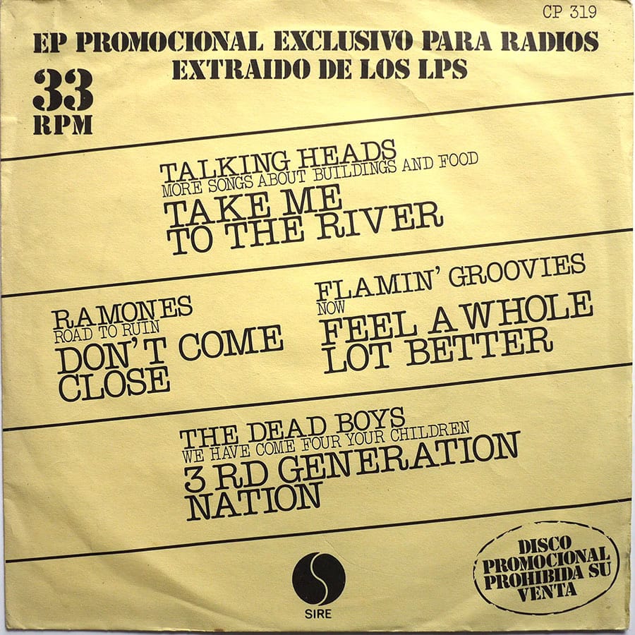 RAMONES - Don’t Come Close (PROMO ONLY)