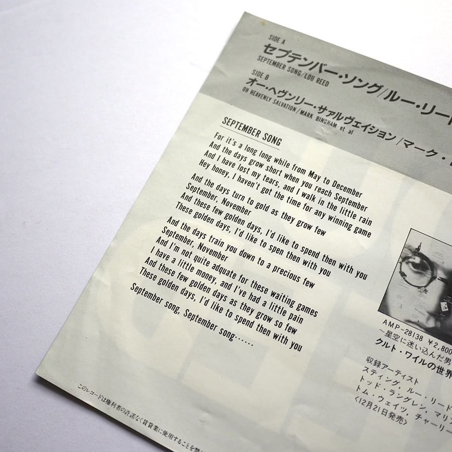 LOU REED - September Song (PROMO) - Image 4