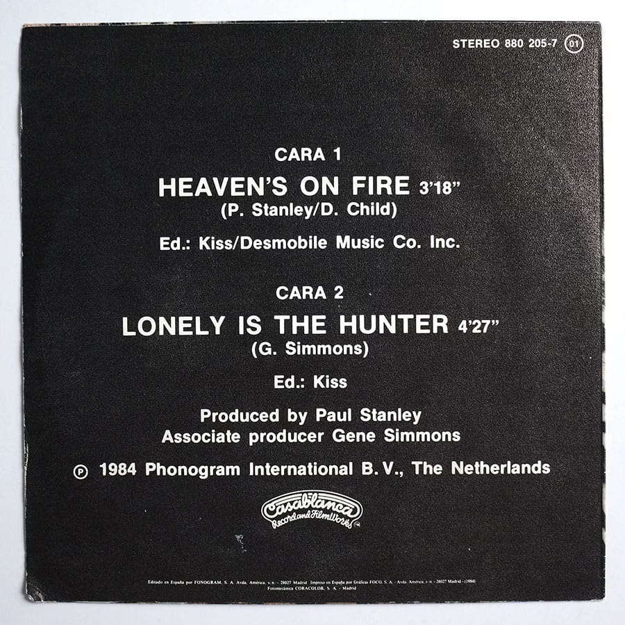 KISS - Heaven's On Fire - Image 2