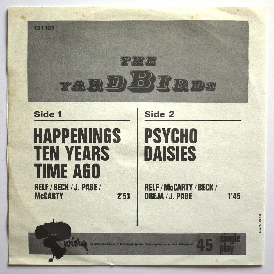 YARDBIRDS - Happenings Ten Years Time Ago - Image 3
