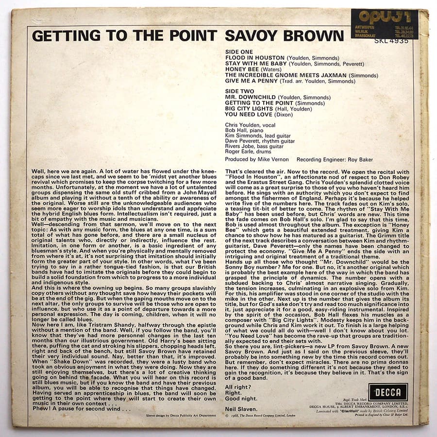 SAVOY BROWN -  Getting To The Point - Image 5