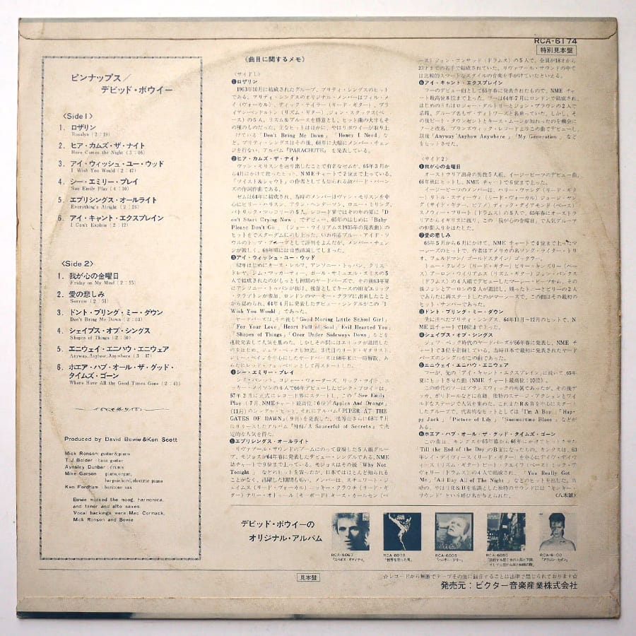 DAVID BOWIE - Pinups (PROMO ONLY) - Image 5