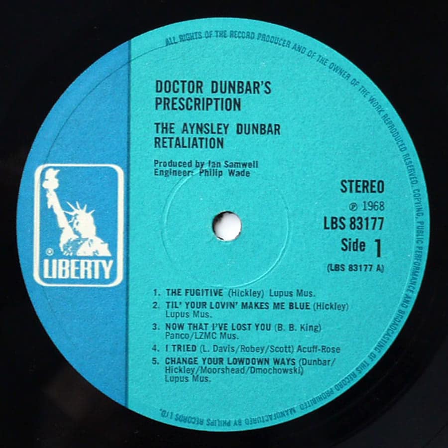 AYNSLEY DUNBAR RETALIATION - Doctor Dunbar's Prescription - Image 8