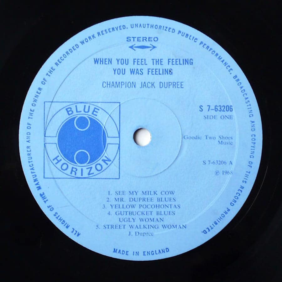 CHAMPION JACK DUPREE - When You Feel The Feeling You Was Feeling - Image 10