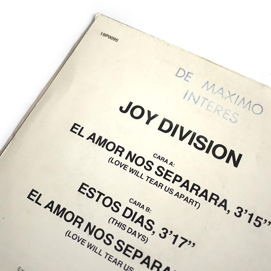 JOY DIVISION - Love Will Tear Us Apart - Image 5